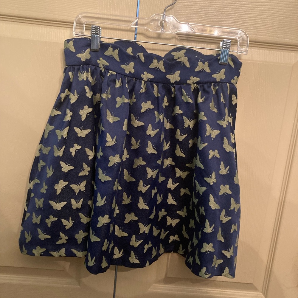 Elorie navy print skirt